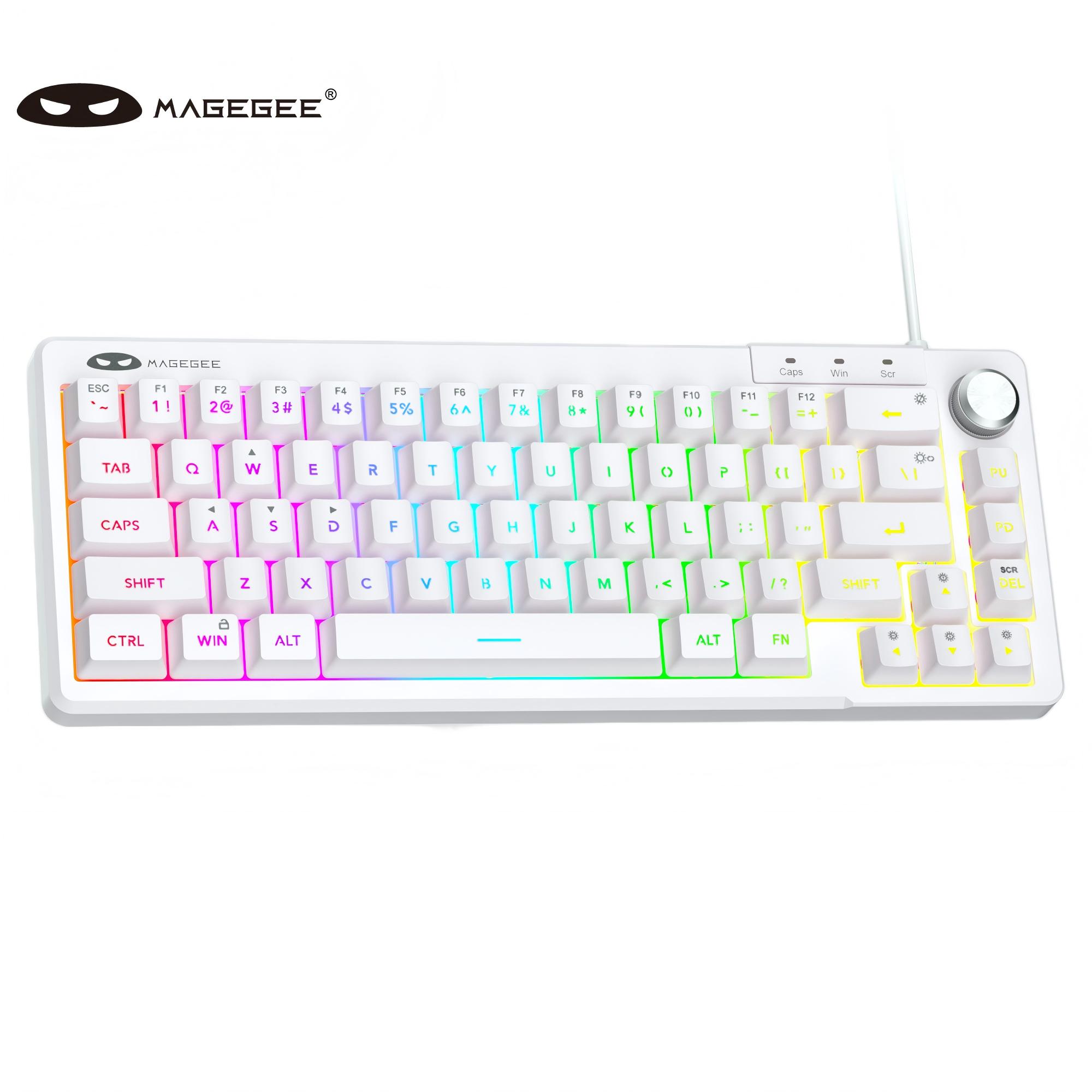 Keyboard Gaming Blue Switch - MageGee TS68 미니 60% 멤브레인 키보드,