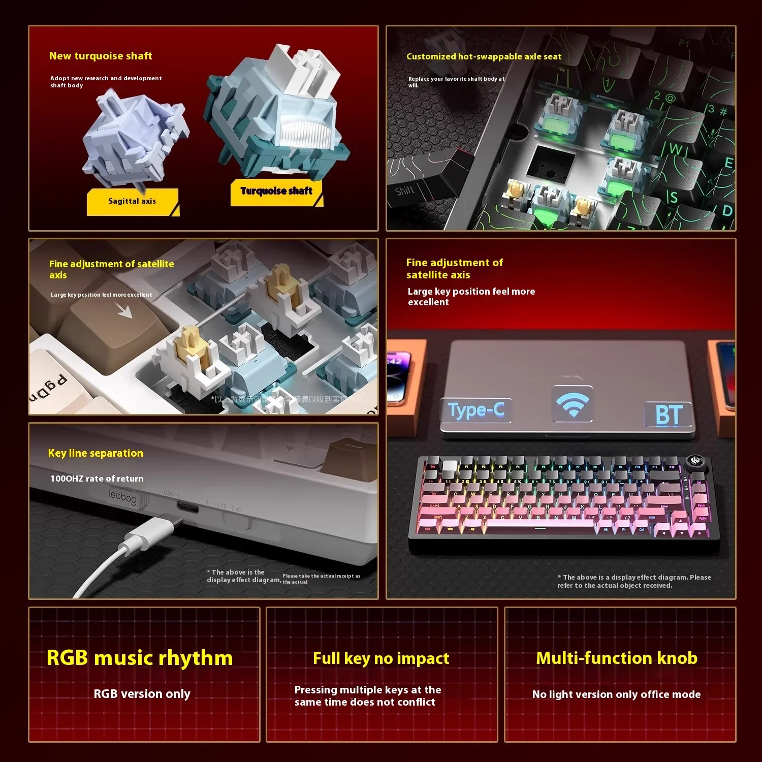 LEOBOG Hi75C 기계식 키보드 3 모드/유선 키 - Gaming Keyboard Hot Swappable 리뷰 및 가격