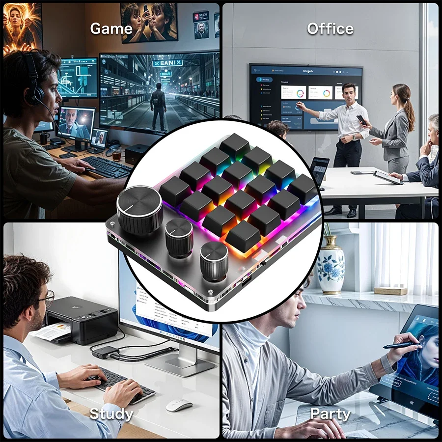 무선 블루투스 프로그래밍 매크로 사용자 정의 16Key - Gaming Keyboard Mini 리뷰 및 가격